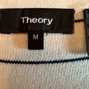 Theory sleeveless pullover navy cream striped top. Worn once